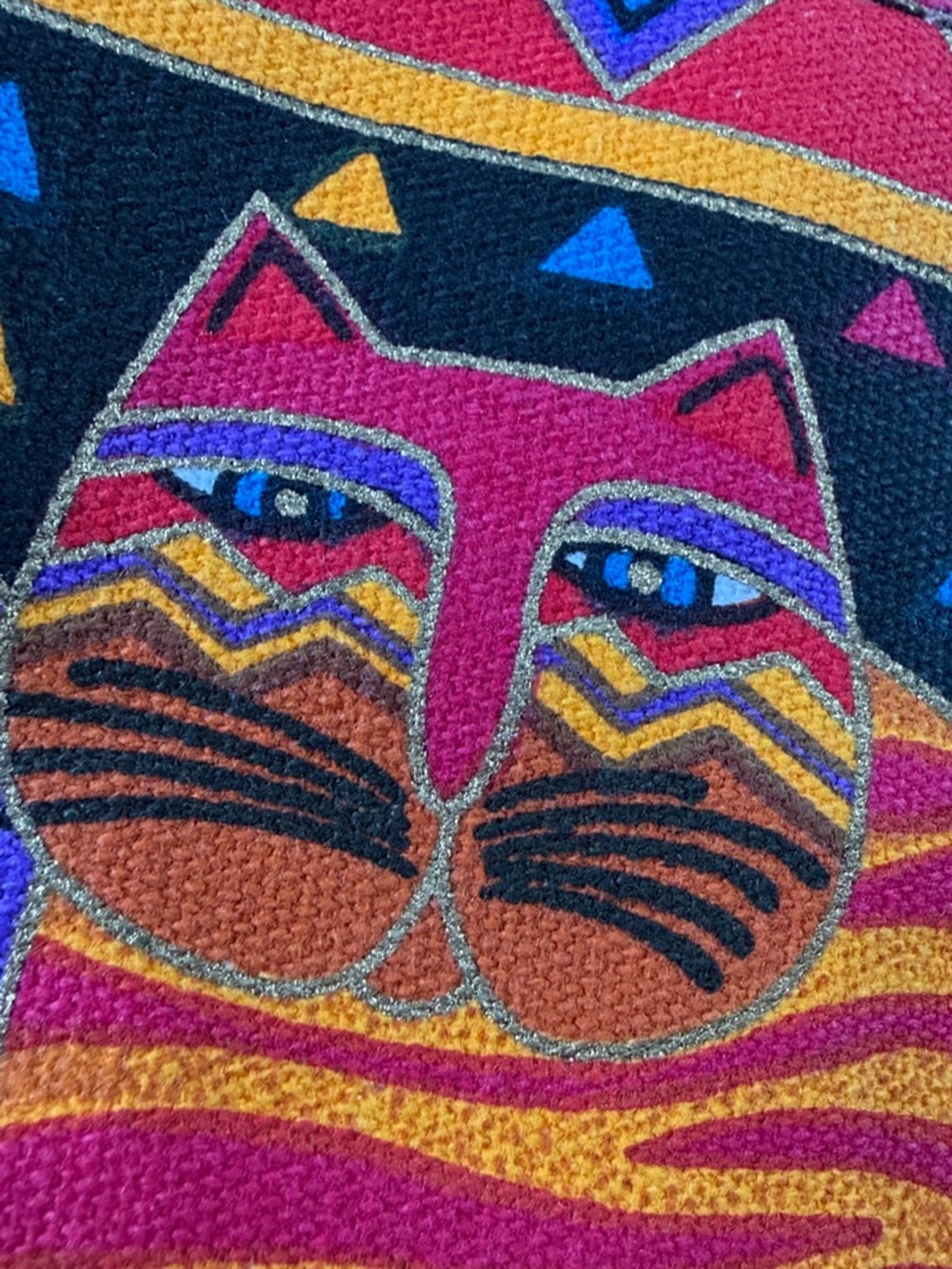 Laurel Burch NWT Colorful Cat Crossbody Bag Adjustable Strap Art Shoulder Purse - Picture 16 of 17